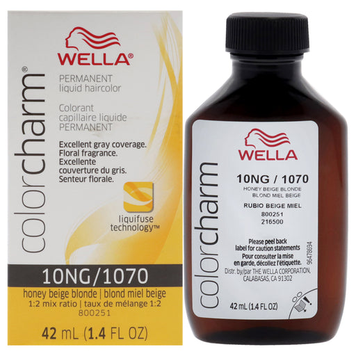 Wella Color Charm Permanent Liquid Hair Color 1070 10ng Honey Be
