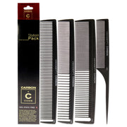 Cricket Carbon Comb Stylish 4-Pack Unisex Gift Set
