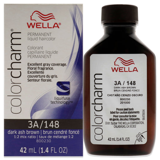 Wella Color Charm Permanent Liquid Hair Color 148 3a Dark Ash Br