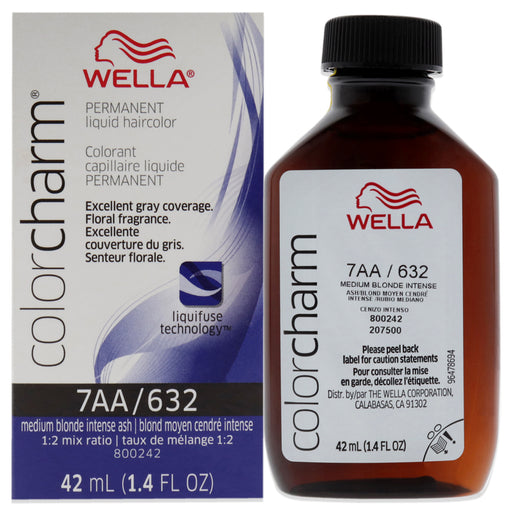 Wella Color Charm Permanent Liquid Hair Color 7aa 632 Medium Blo