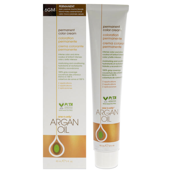 One N Only Argan Oil Permanent Color Cream 6gm Dark Caramel Mocha Blo