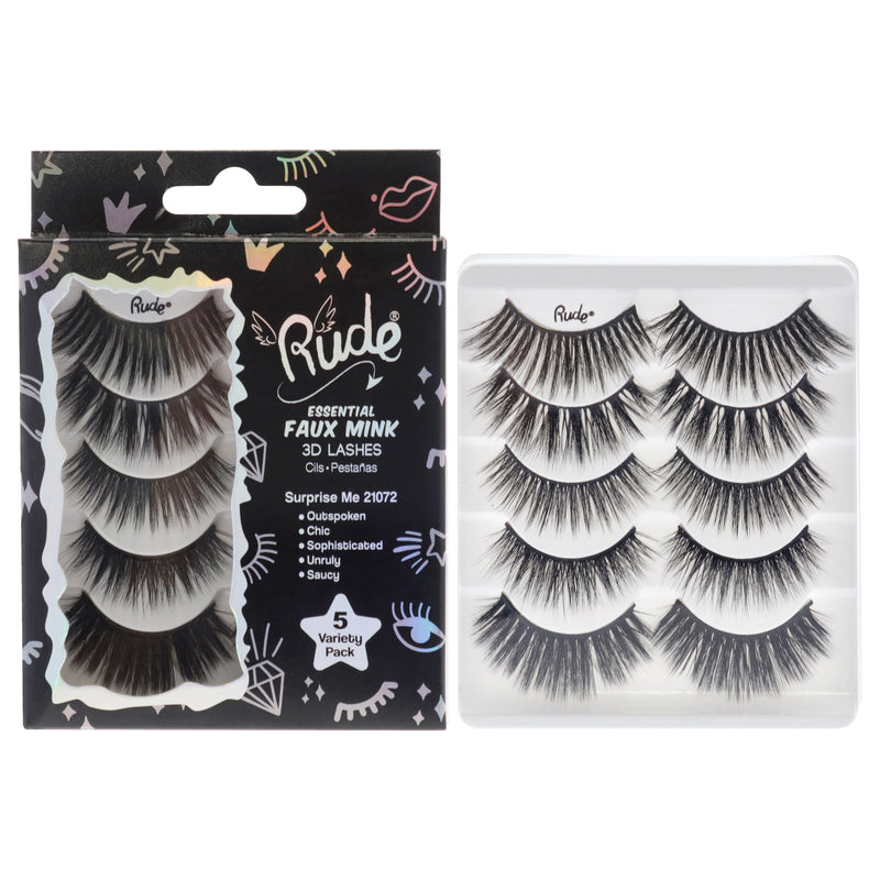 Rude Cosmetics Essential Faux Mink 3d Lashes Surprise Me