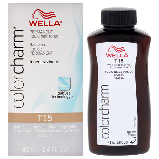 Wella Color Charm Permanent Liquid Toner T15 Pale Beige Blonde