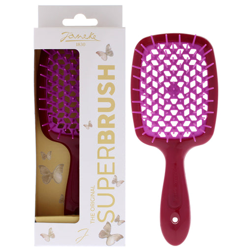 Janeke Superbrush Burgundy Unisex Gift Set