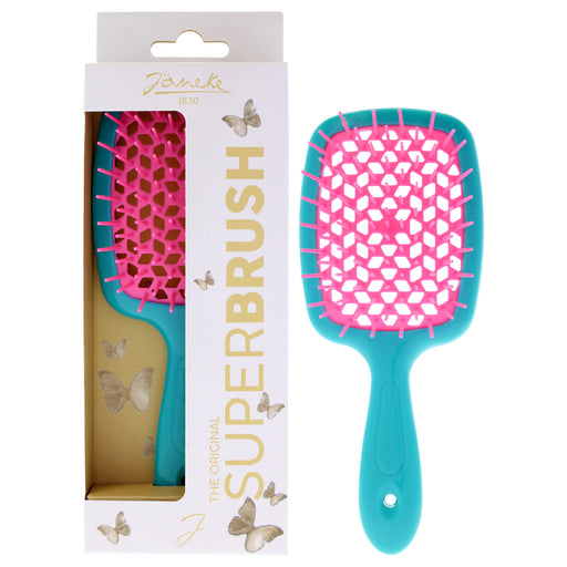 Janeke Bicolor Superbrush Turquoise With Pink Unisex Gift Set
