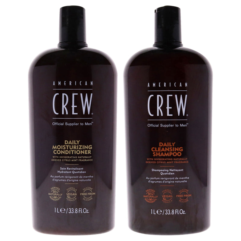 American Crew Daily Cleansing Shampoo And Moisturizing Conditioner Kit Men's Gift Set