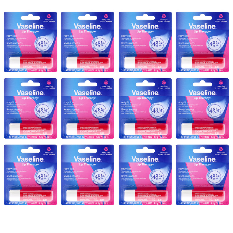 Vaseline Lip Therapy Petroleum Jelly Rosy Lips Pack Of 12