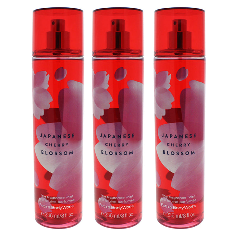 Bath And Body Works Japanese Cherry Blossom Pack Of 3 Women's Fragrance Mist