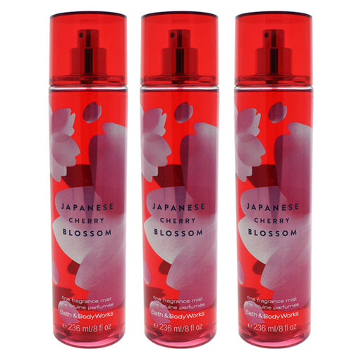 Bath And Body Works Japanese Cherry Blossom Pack Of 3 Women's Fragrance Mist