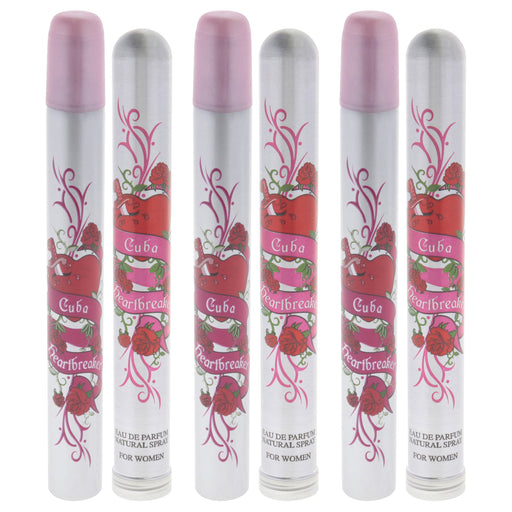 Cuba Heartbreaker Pack Of 3 Women's Eau De Parfum