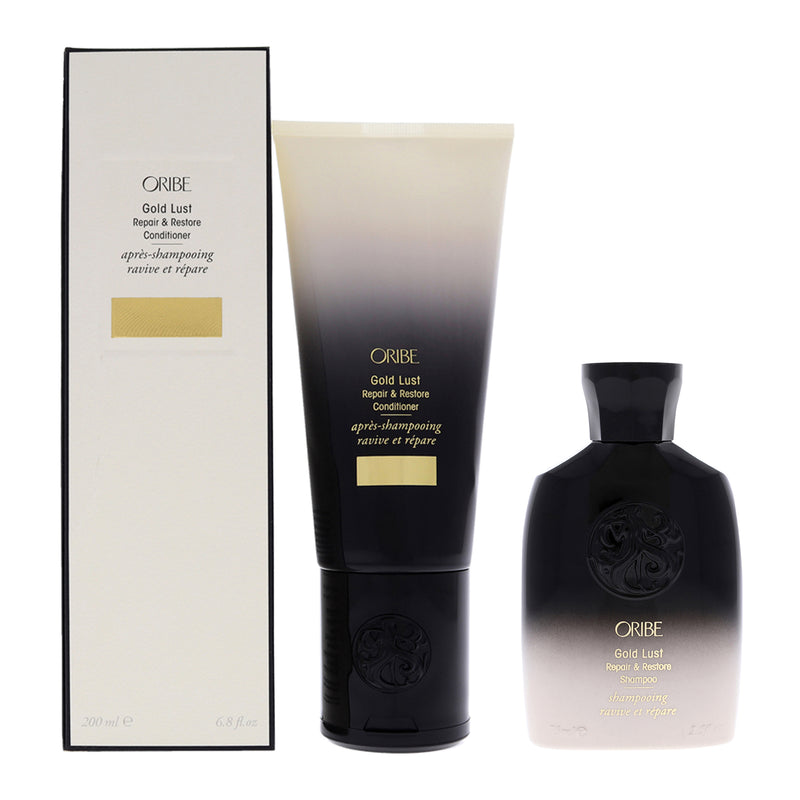 Oribe Gold Lust Repair And Restore Shampoo And Conditioner Kit Unisex Gift Set