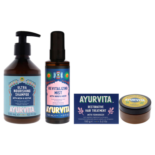 Ayurvita Restorative Hair Treatment With Fenugreek Neem And Reetha Unisex Gift Set