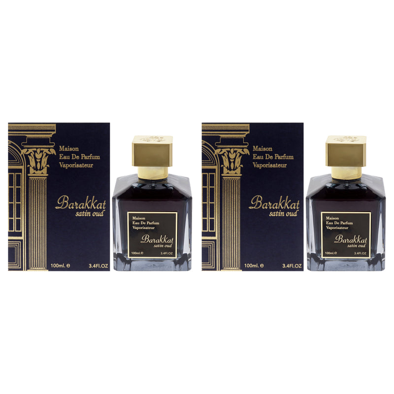 Fragrance World Maison Barakkat Satin Oud Pack Of 2 Unisex Eau De Parfum