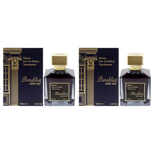 Fragrance World Maison Barakkat Satin Oud Pack Of 2 Unisex Eau De Parfum