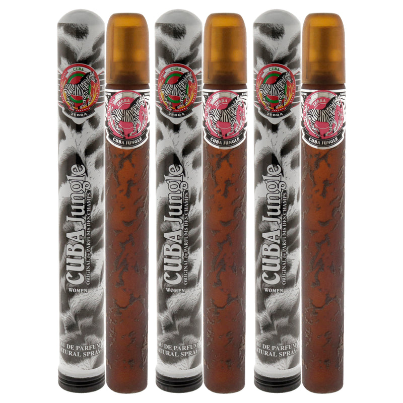 Cuba Jungle Zebra Pack Of 3 Women's Eau De Parfum