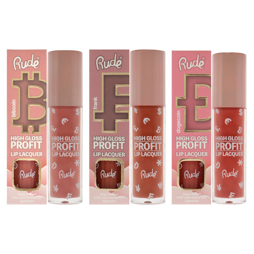 Rude Cosmetics High Gloss Profit Lip Lacquer Kit Women's Gift Set