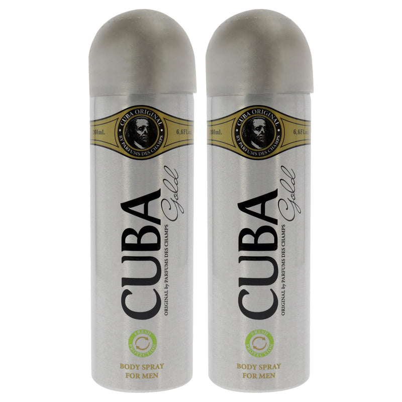Cuba Gold Pack Of 2 Men's Body Spray