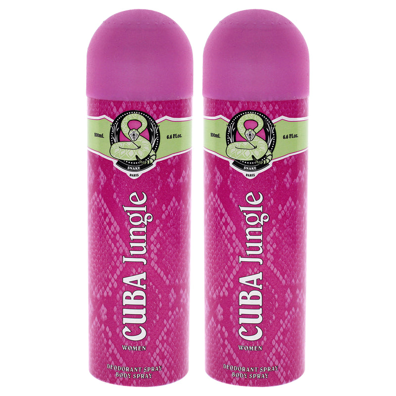 Cuba Jungle Snake Pack Of 2 Women's Body Spray