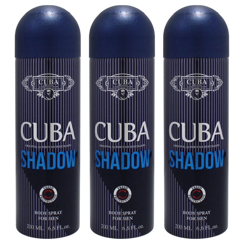 Cuba Shadow Pack Of 3 Men's Body Spray