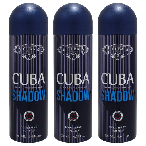 Cuba Shadow Pack Of 3 Men's Body Spray