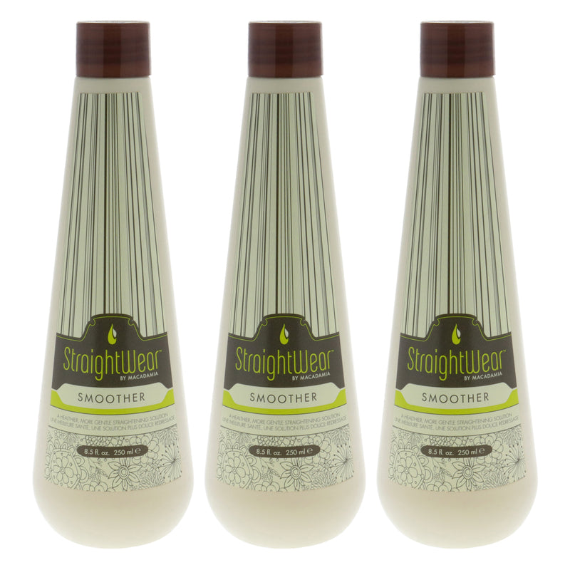 Macadamia Oil Straightwear Smoother Straightening Solution Pack Of 3