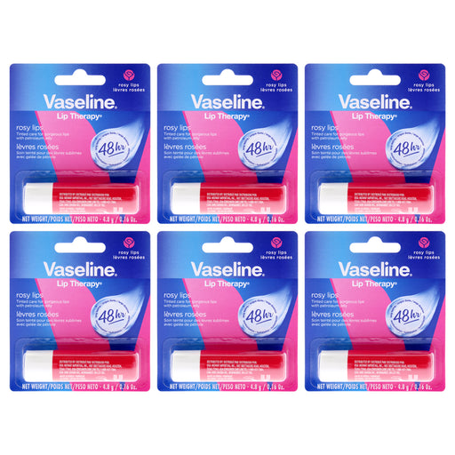Vaseline Lip Therapy Petroleum Jelly Rosy Lips Pack Of 6