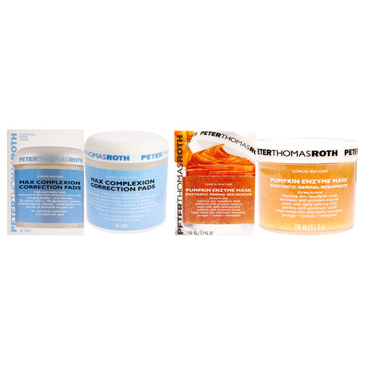 Peter Thomas Roth Max Complexion Correction Pads And Pumpkin Enzyme Mask Kit Unisex Gift Set