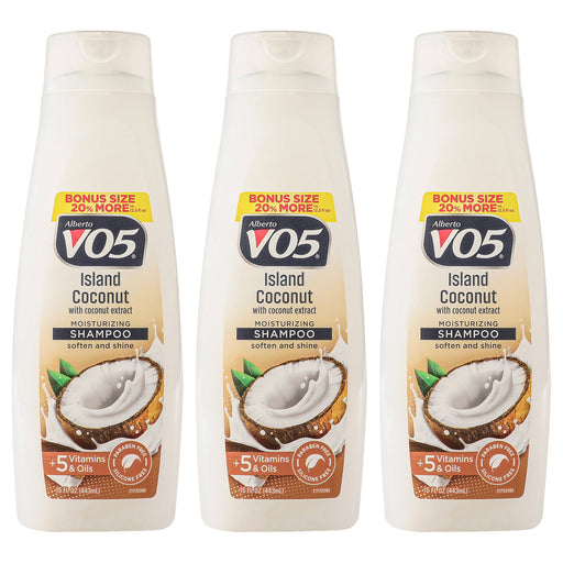 Alberto Vo5 Moisturizing Island Coconut Shampoo Pack Of 3