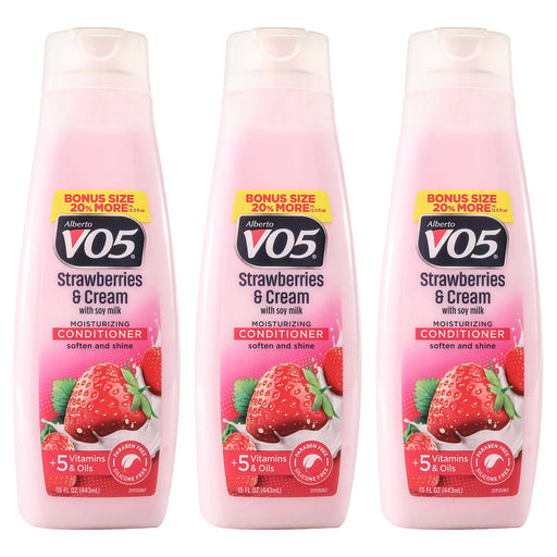 Alberto Vo5 Moisturizing Strawberries Cream Conditioner Pack Of 3