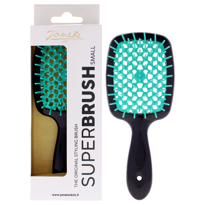 Janeke Small Superbrush Black With Turquoise Unisex Gift Set