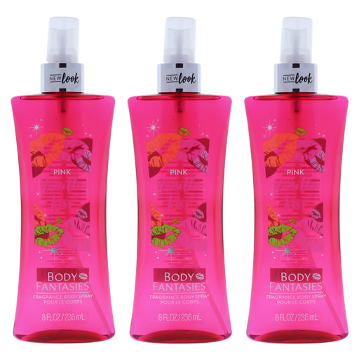 Body Fantasies Pink Vanilla Kiss Pack Of 3 Women's Body Spray