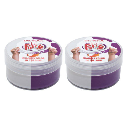 Delsol Color-Changing Sol Putty White To Purple Pack Of 2 Unisex Gift Set
