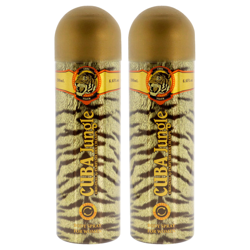 Cuba Jungle Tiger Pack Of 2 Women's Body Spray