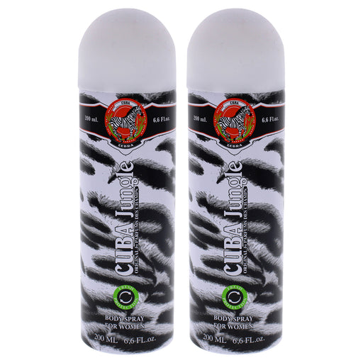 Cuba Jungle Zebra Pack Of 2 Women's Body Spray
