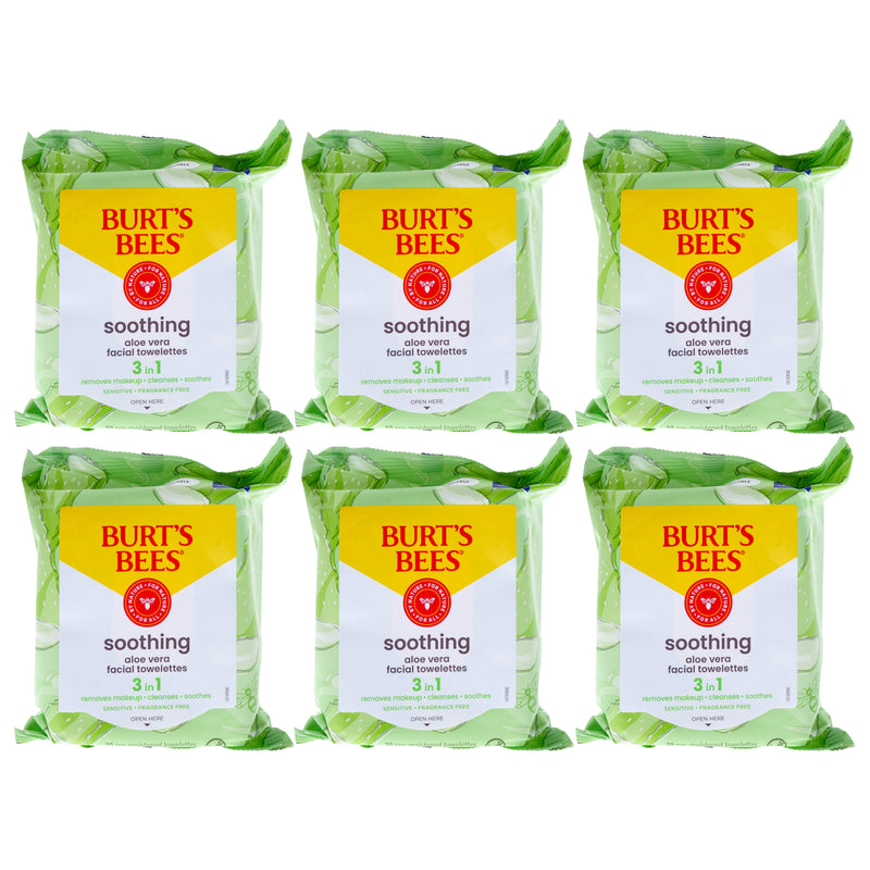 Burts Bees Facial Cleansing Towelettes Sensitive Pack Of 6