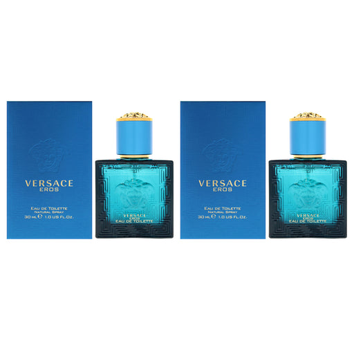 Versace Eros Pack Of 2 Men's Eau De Toilette
