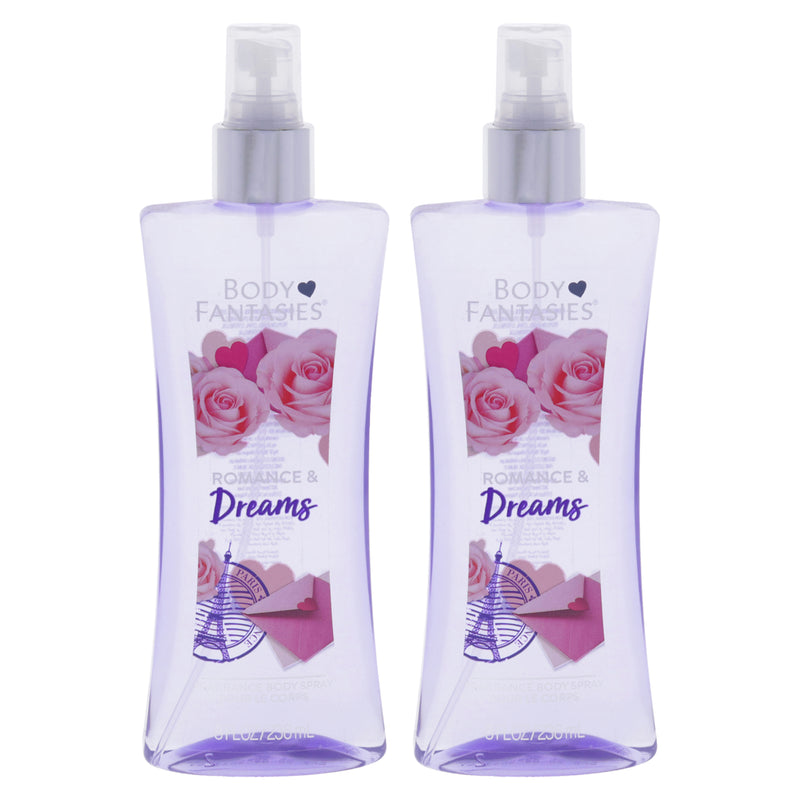 Body Fantasies Romance And Dreams Pack Of 2 Women's Body Spray