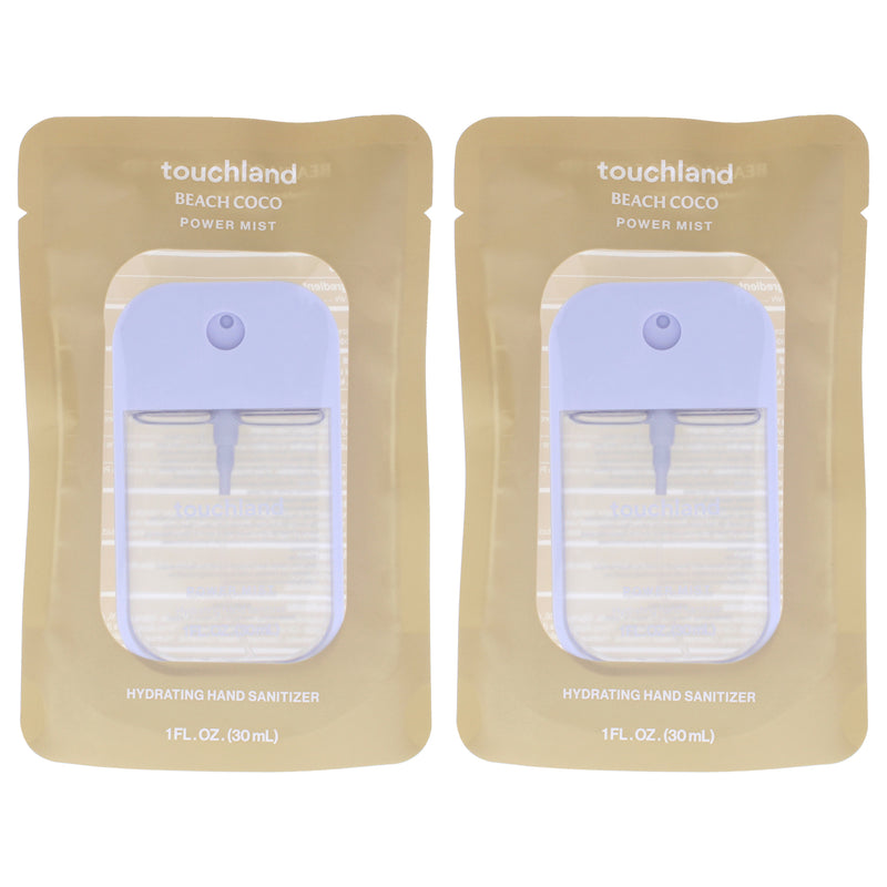 Touchland Power Mist Hydrating Hand Sanitizer Beach Coco Pack Of 2