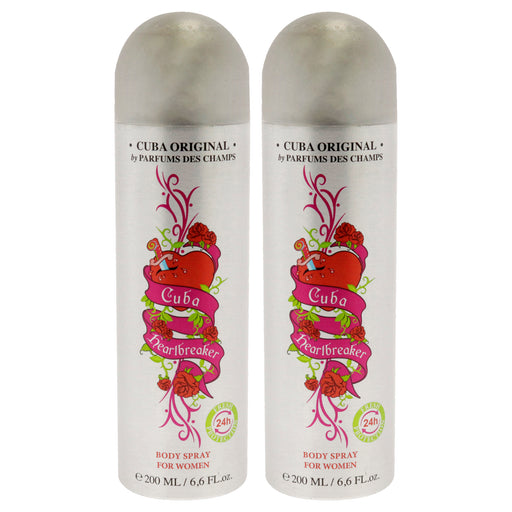 Cuba Heartbreaker Pack Of 2 Women's Body Spray