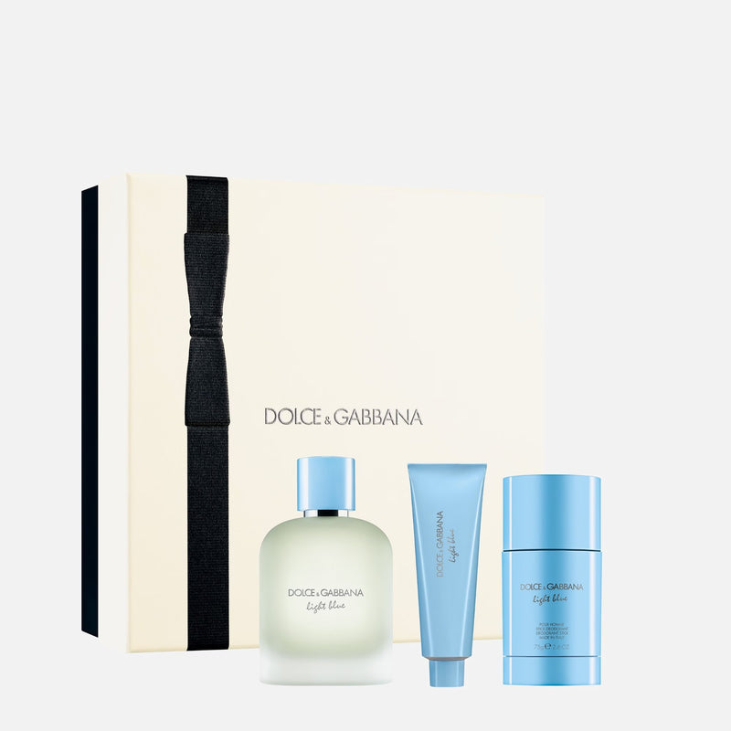 Dolce & Gabbana Light Blue + Shower Gel + Stick Deodorant Men's Eau De Toilette Gift Set