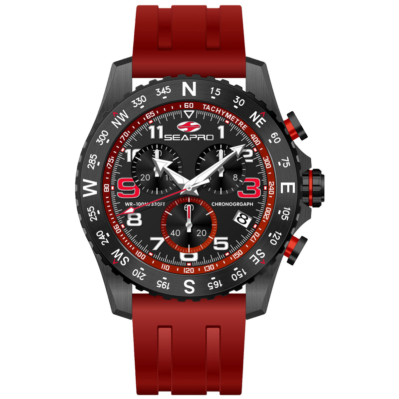 Seapro Gallantry Men's Quartz 44mm Watch