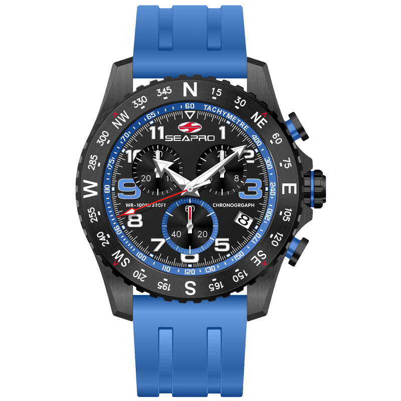 Seapro Gallantry Men's Quartz 44mm Watch