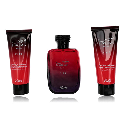 Rasasi Hawas Fire Unisex Eau De Parfum Gift Set