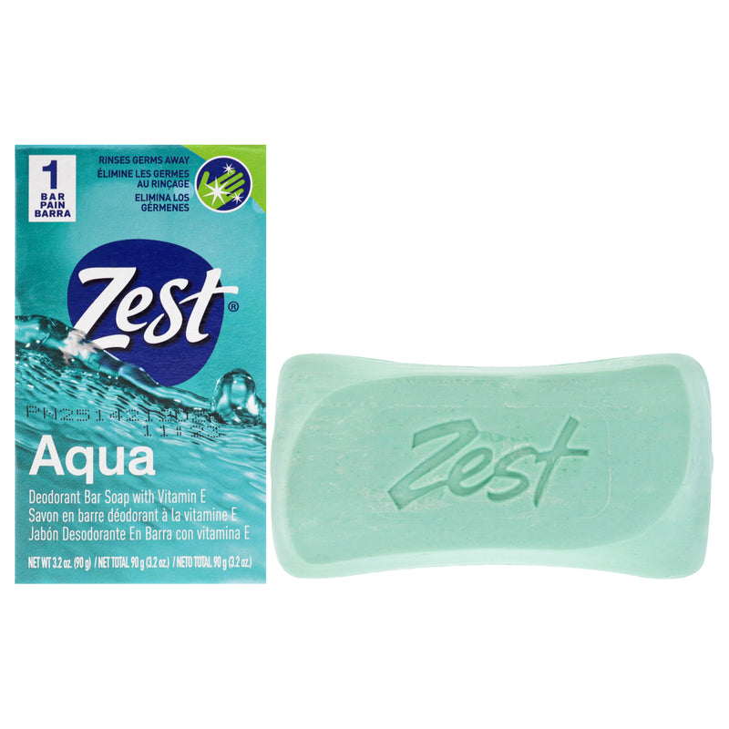 Zest Deodorant Bar Soap Aqua
