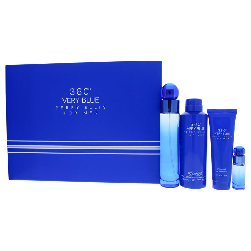 Perry Ellis 360 Very Blue Men's Eau De Toilette Gift Set