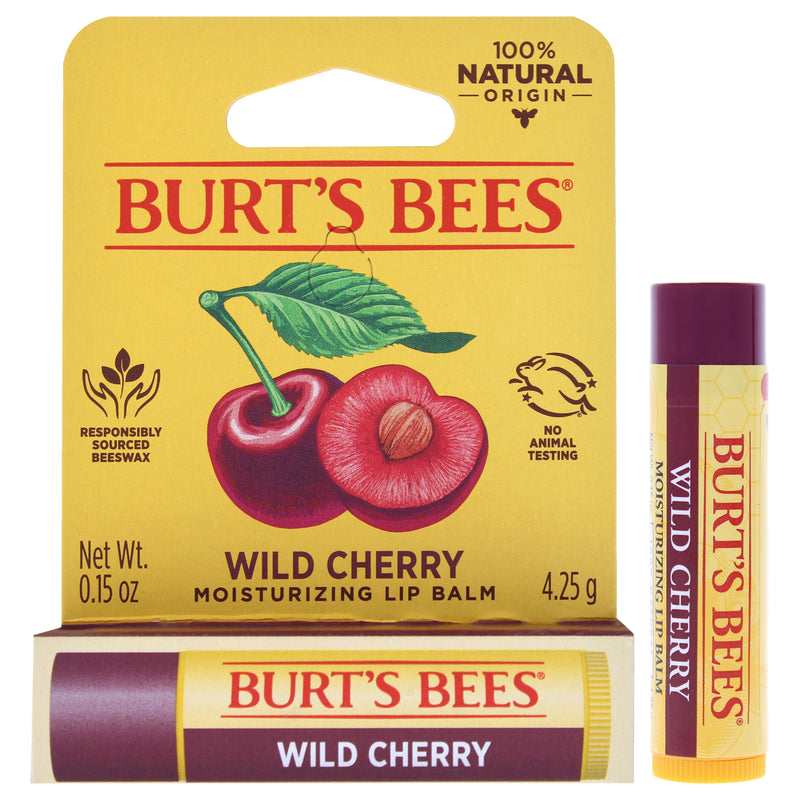 Burts Bees Wild Cherry Moisturizing Lip Balm Blister