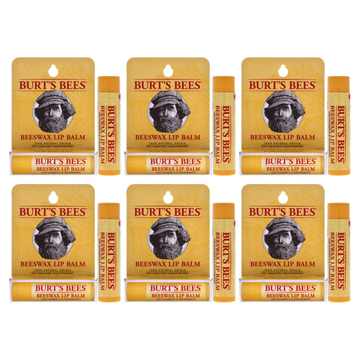 Burt's Bees Beeswax Lip Balm With Vitamin E Peppermint Pack Of 6