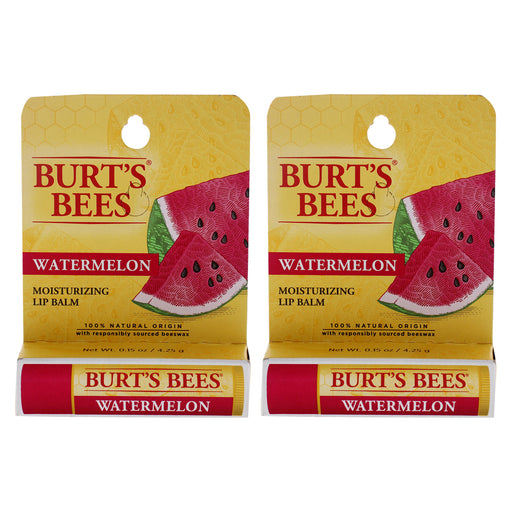 Burt's Bees Watermelon Moisturizer Lip Balm Blister Pack Of 2