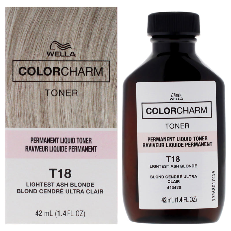 Wella Color Charm Permanent Liquid Toner T18 Lightest Ash Blonde