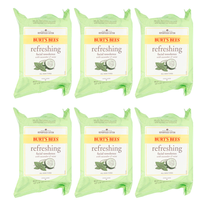Burt's Bees Facial Cleansing Towelettes Cucumber And Sage Pack Of 6